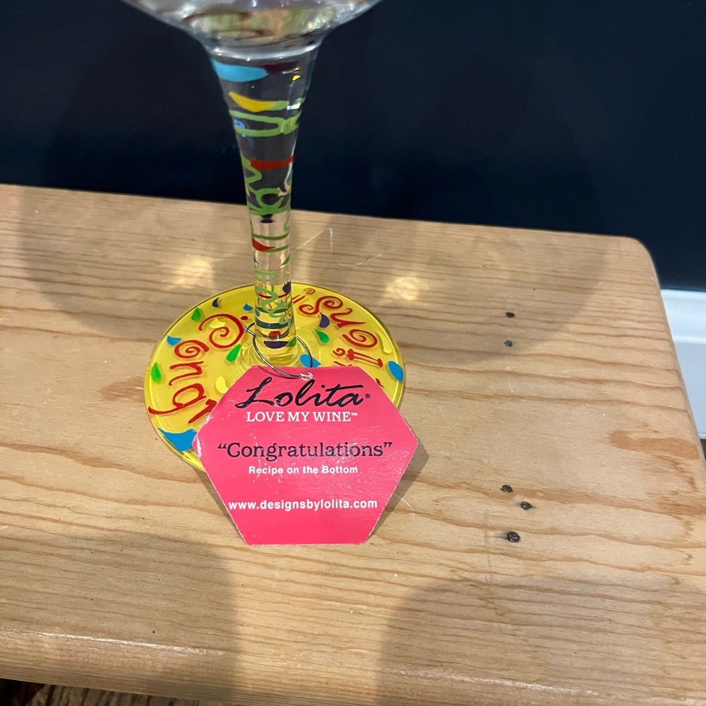 Lolita Congratulations Wine Glass - Picture 3 of 6